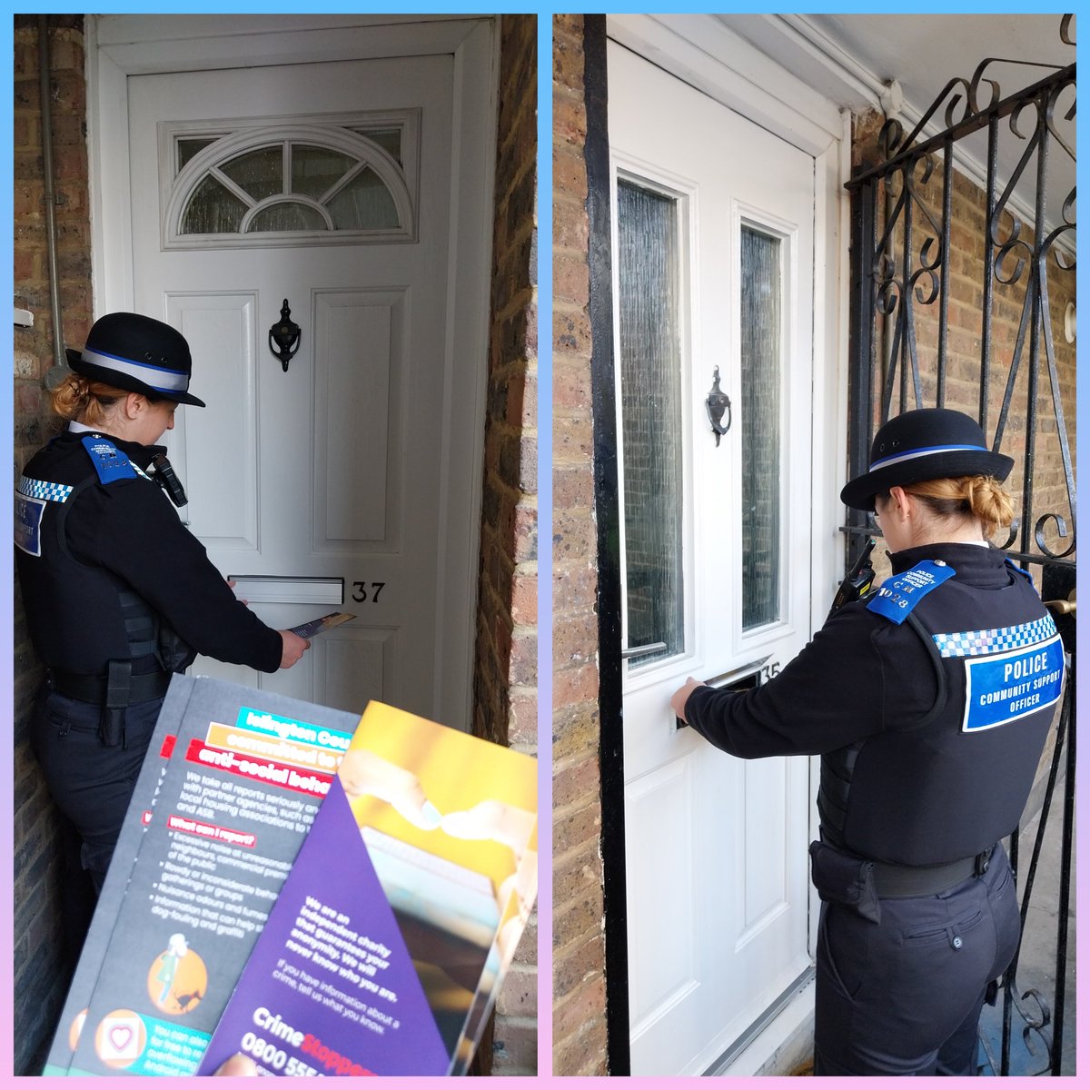 Ward officers out in your community encouraging people to report crime and anti social behaviour #yousaidwedid