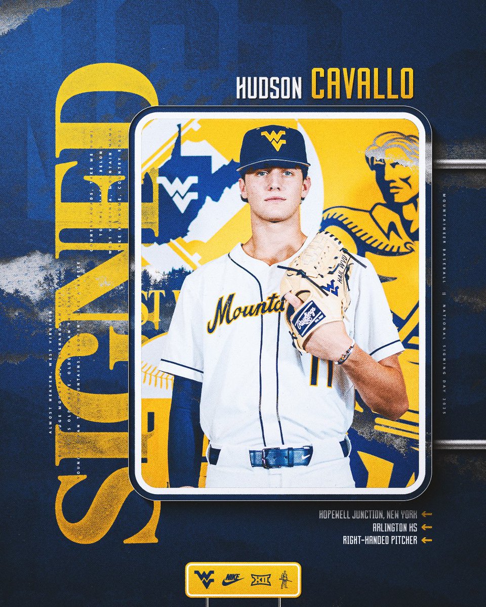 𝓢𝓲𝓰𝓷𝓮𝓭 ✍️

Welcome to Morgantown, Hudson!

#HailWV | <a href="/HudsonCavallo/">Hudson Cavallo</a>