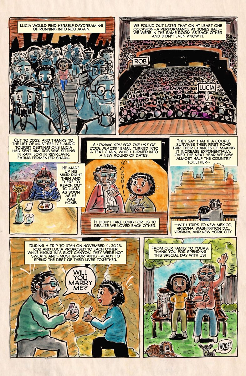 Rob Saucedo (@robsaucedo2500) on Twitter photo Lucía and I made a comic book for our wedding program. I huge thanks to the amazing <a href="/nico_writes/">Nico Rodriguez</a> for providing the artwork and Jack Morelli for providing the lettering. Lucía and I made a comic book for our wedding program. I huge thanks to the amazing <a href="/nico_writes/">Nico Rodriguez</a> for providing the artwork and Jack Morelli for providing the lettering.