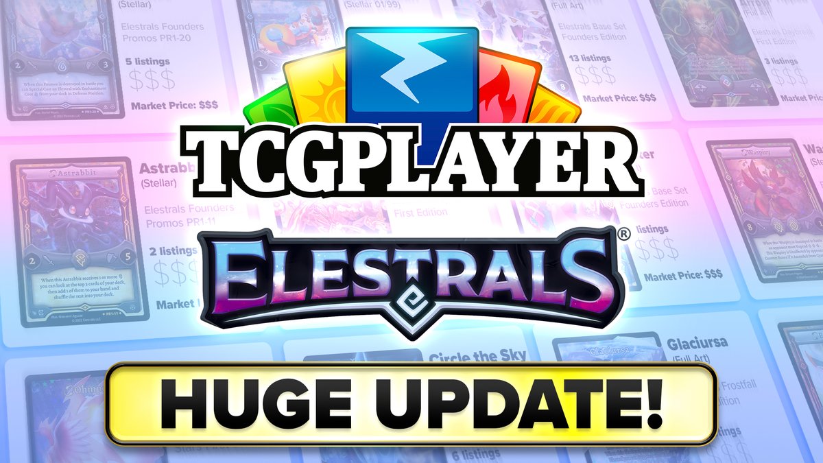 Elestrals's tweet photo. ELESTRALS is NOW on TCGPLAYER! 🌟 Top 10 Cards to Pick Up!

✨ https://t.co/TVmMOvs1bd

#Elestrals #TCG #TCGplayer https://t.co/ZrmFu7NntY