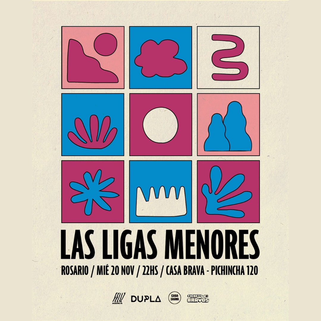 🎸 <a href="/lasligasmenores/">Las Ligas Menores</a> llega a la ciudad con su sonido característico y sus más recientes sencillos.

📅 Miércoles 20 de noviembre
📍 Casa Brava
🎫 ticketsbravos.com

#indie #indierock