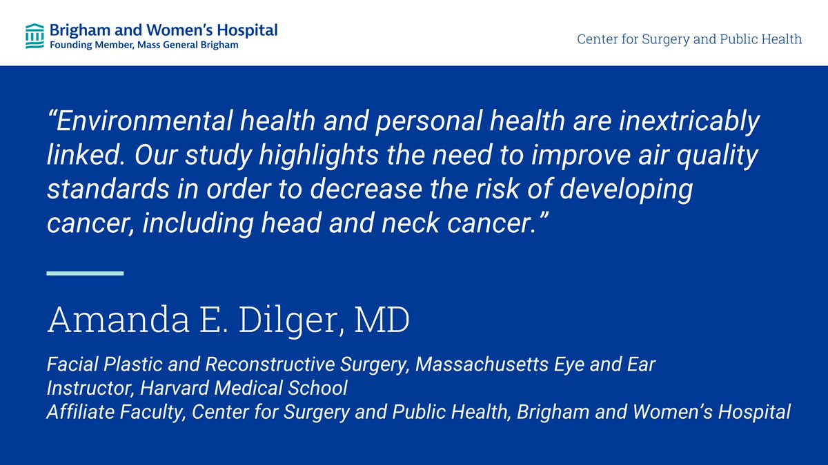 CSPH (@csph_bwh) on Twitter photo New study in collaboration with researchers from <a href="/waynemedicine/">Wayne State University School of Medicine</a> reveals a link between air pollution and higher rates of head and neck cancer.
Read more: massgeneralbrigham.org/en/about/newsr… New study in collaboration with researchers from <a href="/waynemedicine/">Wayne State University School of Medicine</a> reveals a link between air pollution and higher rates of head and neck cancer.
Read more: massgeneralbrigham.org/en/about/newsr…