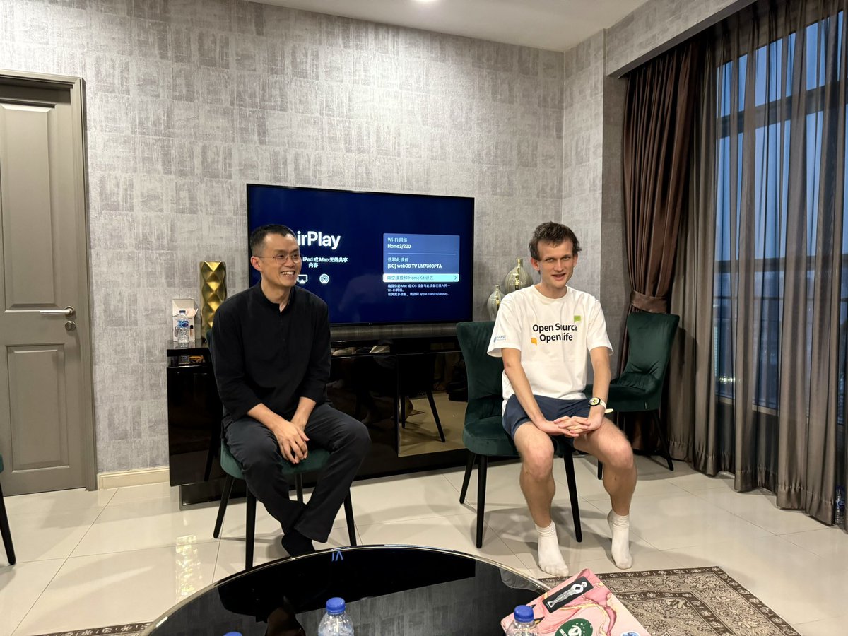 Great night <a href="/VitalikButerin/">vitalik.eth</a> <a href="/cz_binance/">CZ 🔶 BNB</a>