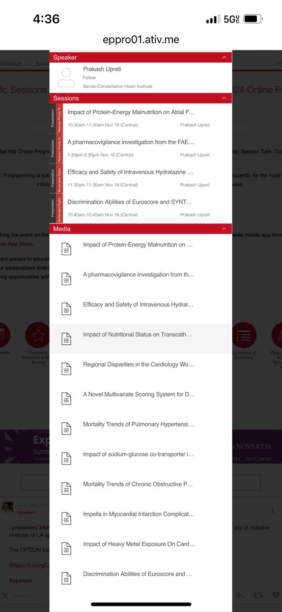 Prakash Upreti, MD (@prakashupretimd) on Twitter photo Feeling proud as I will be part of 12 abstracts at #AHA24. A big thanks to all the co-researchers and mentors. If you are attending the event, do stop by to say ‘hello’.
Looking forward to 100 years of AHA.
<a href="/chadialraies/">Chadi Alraies, MD FACC FSCAI</a> <a href="/KTamirisaMD/">Kamala Tamirisa MD</a> <a href="/DrBrijPatel/">Brijesh Patel DO, FACC</a> <a href="/MraoEP77/">Mohan Rao</a> <a href="/RoshanKarkiMD/">Roshan Karki</a> Feeling proud as I will be part of 12 abstracts at #AHA24. A big thanks to all the co-researchers and mentors. If you are attending the event, do stop by to say ‘hello’.
Looking forward to 100 years of AHA.
<a href="/chadialraies/">Chadi Alraies, MD FACC FSCAI</a> <a href="/KTamirisaMD/">Kamala Tamirisa MD</a> <a href="/DrBrijPatel/">Brijesh Patel DO, FACC</a> <a href="/MraoEP77/">Mohan Rao</a> <a href="/RoshanKarkiMD/">Roshan Karki</a>