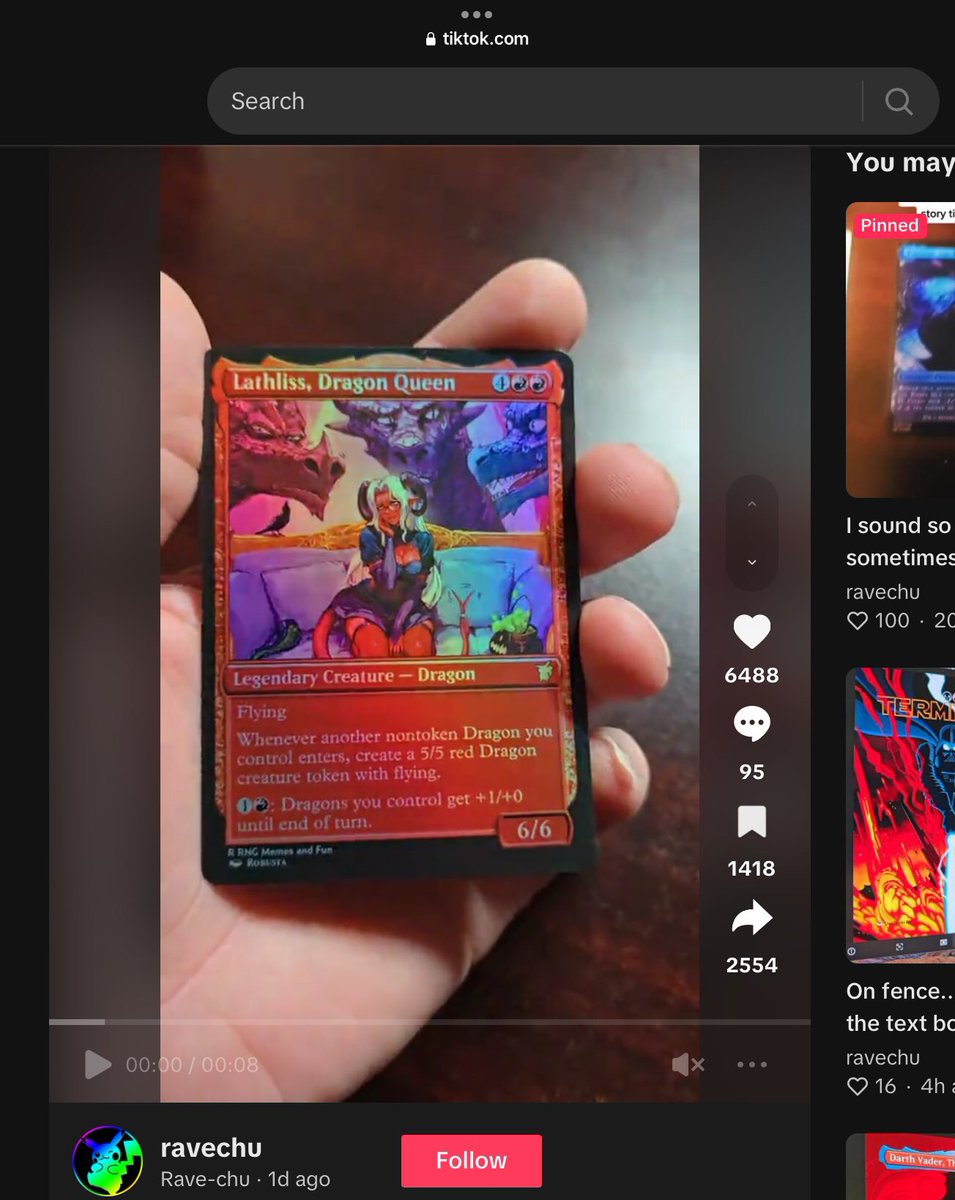 📢 Everyone, please be aware! 

This titok channel, ravechu, has been using my fanart of <a href="/TieflingMelissa/">Melissa Belladonna 🧪✨ Tiefling Alchemist Vtuber</a> without my permission to print playing cards and make profits out of them! 

This is an act of theft and please DO NOT purchase anything from this person. Who knows they