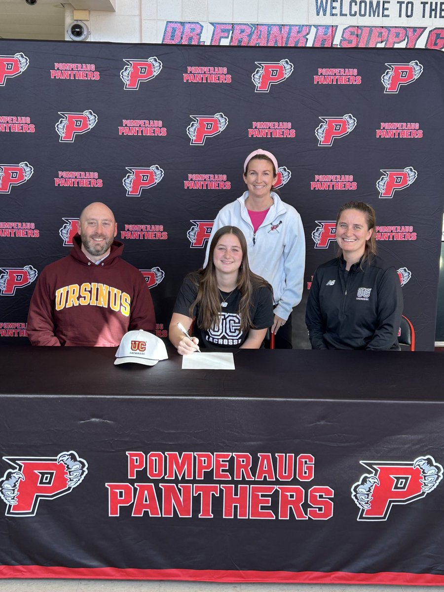 Congratulations to Pomperaug’s Anna Lowell for signing her letter of intent to attend and play lacrosse at Ursinus College next year!