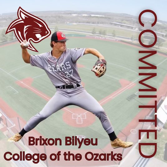 Brixon Bilyeu (@brixon27) on Twitter photo Blessed to announce my commitment to College of the Ozarks to continue my academic and athletic career. I’d like to thank all my family, friends and coaches that have helped me along the way. Go Bobcats! <a href="/ConwayBaseball/">ConwayBaseball</a> <a href="/JustinCMcMillin/">Justin McMillin</a> <a href="/CofOBaseball/">CofO Baseball</a> <a href="/chsbear_ath/">CHSBearAthletics</a> <a href="/usnatsmidsouth/">US Nationals MidSouth</a> Blessed to announce my commitment to College of the Ozarks to continue my academic and athletic career. I’d like to thank all my family, friends and coaches that have helped me along the way. Go Bobcats! <a href="/ConwayBaseball/">ConwayBaseball</a> <a href="/JustinCMcMillin/">Justin McMillin</a> <a href="/CofOBaseball/">CofO Baseball</a> <a href="/chsbear_ath/">CHSBearAthletics</a> <a href="/usnatsmidsouth/">US Nationals MidSouth</a>