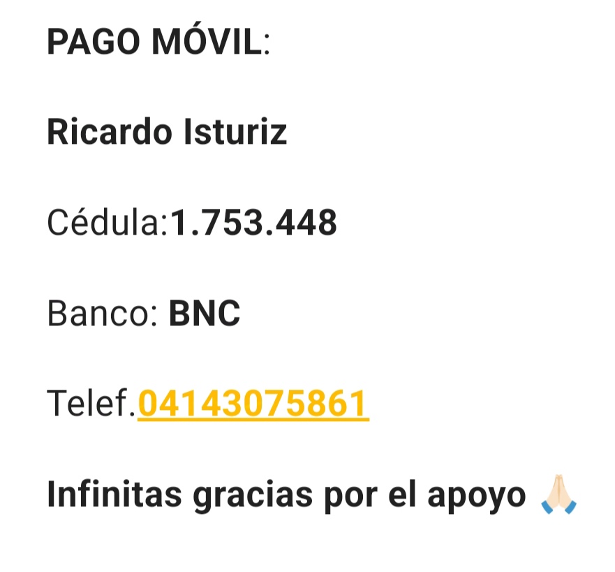 noraysturiz's tweet image. Mi padre,Ricardo Isturiz,tiene una condición en su corazoncito que requiere un marcapasos con carácter de urgencia, cuyo valor es de 3.670$, y no cuento con los recursos económicos, es por lo que acudo a ustedes por esta vía para solicitar apoyo económico.