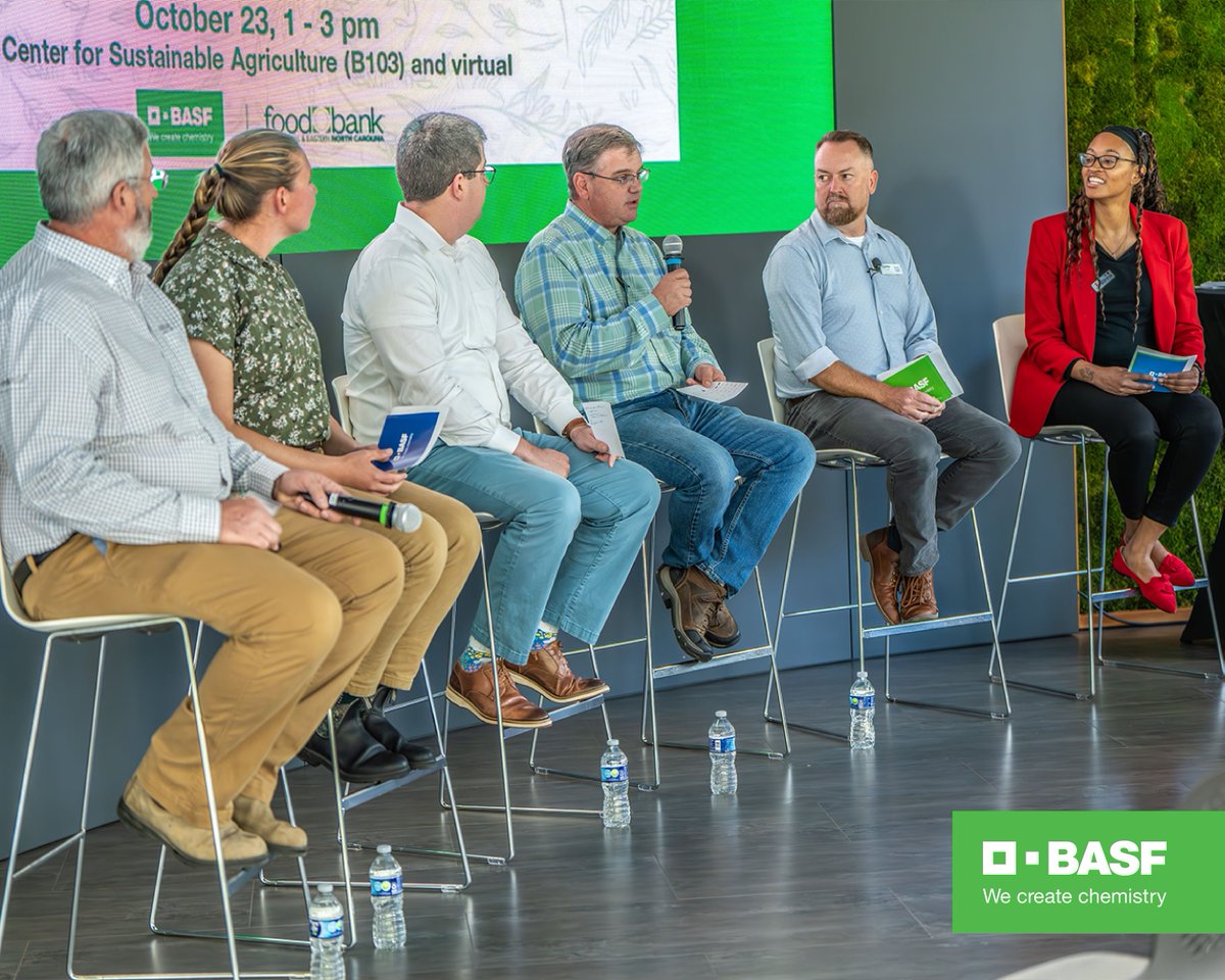 BASFAgProducts's tweet photo. As the holiday season nears, BASF partnered with the @FoodBankCENC to host an expert discussion on sustainable practices to prevent crop loss and food waste, which often start on the field.
Together, we're eliminating hunger and building healthy communities.
#BASFAg https://t.co/cwi1DbausG