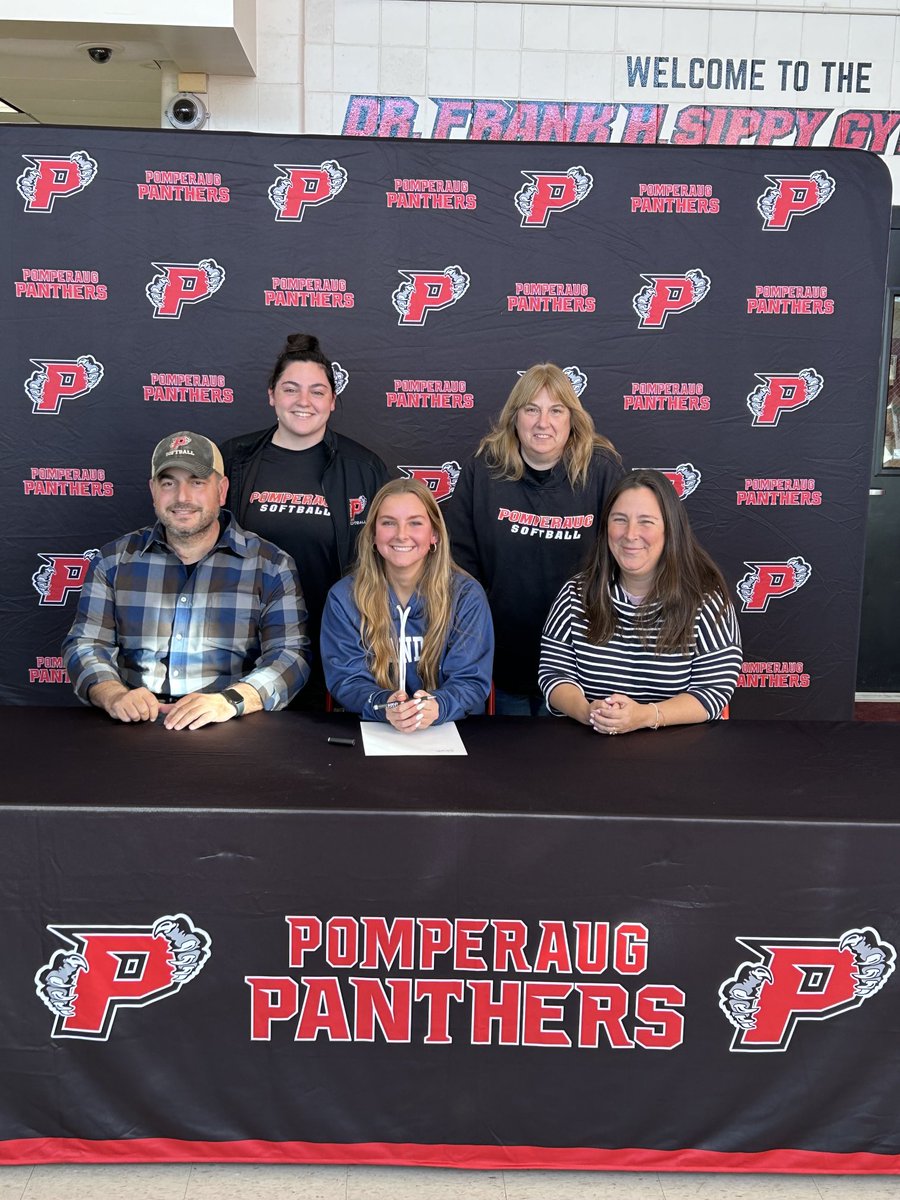 Congratulations to Pomperaug’s Julia Carter for signing her letter of intent to attend and play softball at  Brandeis University next year!