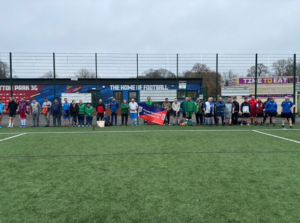 PennineFootball's tweet photo. What a great day. #footballtherapy Wednesday. Sponsored by @LancashireFA with food from our partners @PrioryGroup temple view. #peersupport✅ #food✅ laughter✅ And a lovely text message✅ so much more than #football @refreshbwd @Sport_England @ChrisKirkland43 ⚽️❤️ https://t.co/glMppxOPYU