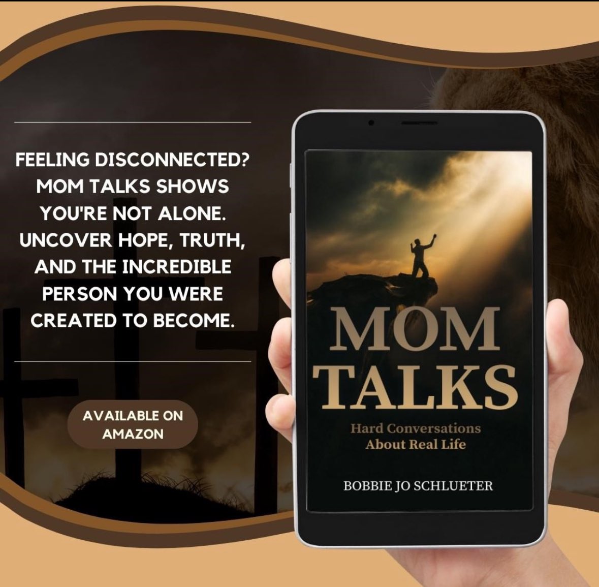 Get Your Copy On Amazon: a.co/d/gnNpnxa

#MomTalks #BobbieJoSchlueter #amazon #kindle #ebook #BecomeYourBestSelf  #SpiritualPath #SelfDiscovery #ConsciousLiving #SpiritualAwakening #LiveYourTruth #Jesus #God #Motivation