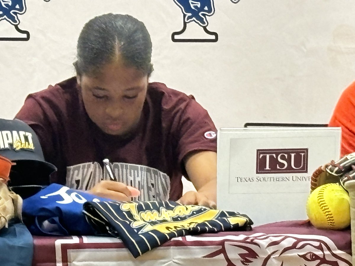 Jordyn Talbert (@talbertjordy) on Twitter photo SIGNED!!!
Thank you to my family, friends and coaches who have supported me in this journey. I want to thank Coach Raven and her coaches for believing in me and making me a Tiger🥎 #TSU
<a href="/TXSO_Softball/">TSU Lady Tigers Softball</a> <a href="/IG_Ramsey18u/">Impact Gold National Ramsey 18u</a> <a href="/KcJackson00/">KC Jackson</a> <a href="/IG_Jackson18u/">Impact Gold Jackson 18U🥎</a> SIGNED!!!
Thank you to my family, friends and coaches who have supported me in this journey. I want to thank Coach Raven and her coaches for believing in me and making me a Tiger🥎 #TSU
<a href="/TXSO_Softball/">TSU Lady Tigers Softball</a> <a href="/IG_Ramsey18u/">Impact Gold National Ramsey 18u</a> <a href="/KcJackson00/">KC Jackson</a> <a href="/IG_Jackson18u/">Impact Gold Jackson 18U🥎</a>