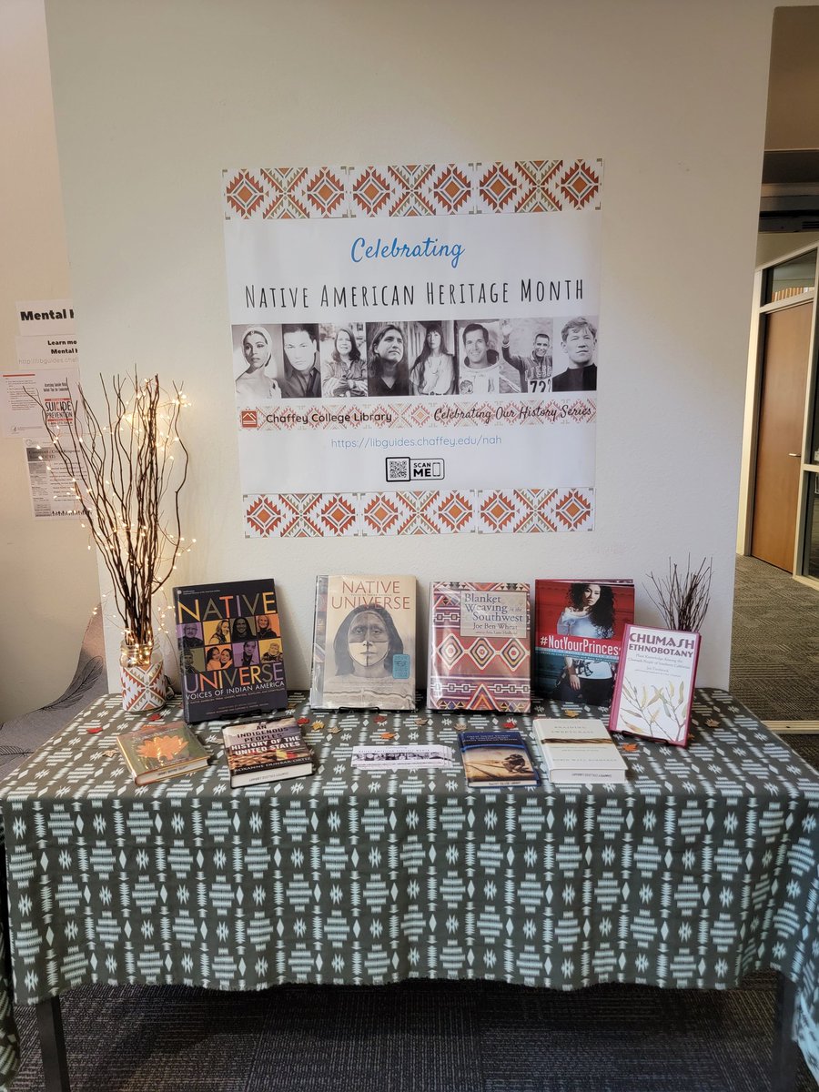 Chaffey_Library's tweet image. Stop by at any of our library locations and get a Celebrating Native American Heritage bookmark!

To learn more, visit libguides.chaffey.edu/nah

#ChaffeyCollege