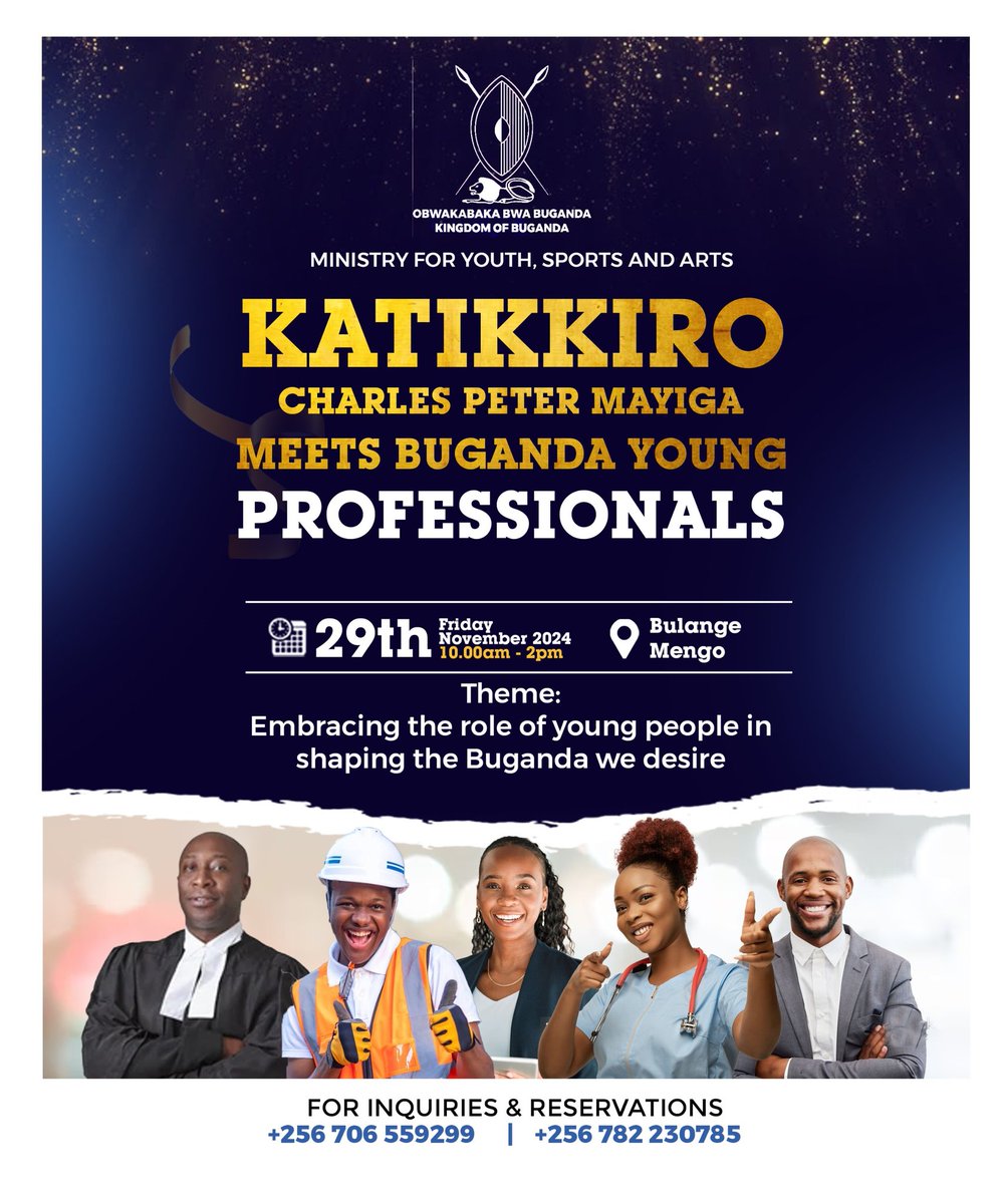 rkalyes1's tweet photo. 🔥 Are you a young professional!
Don't miss this opportunity of meeting the Katikiro of Buganda Kingdom @cpmayiga 
@SsettabiMichael 
@Makerere_Medics https://t.co/Q2btvSIQwv