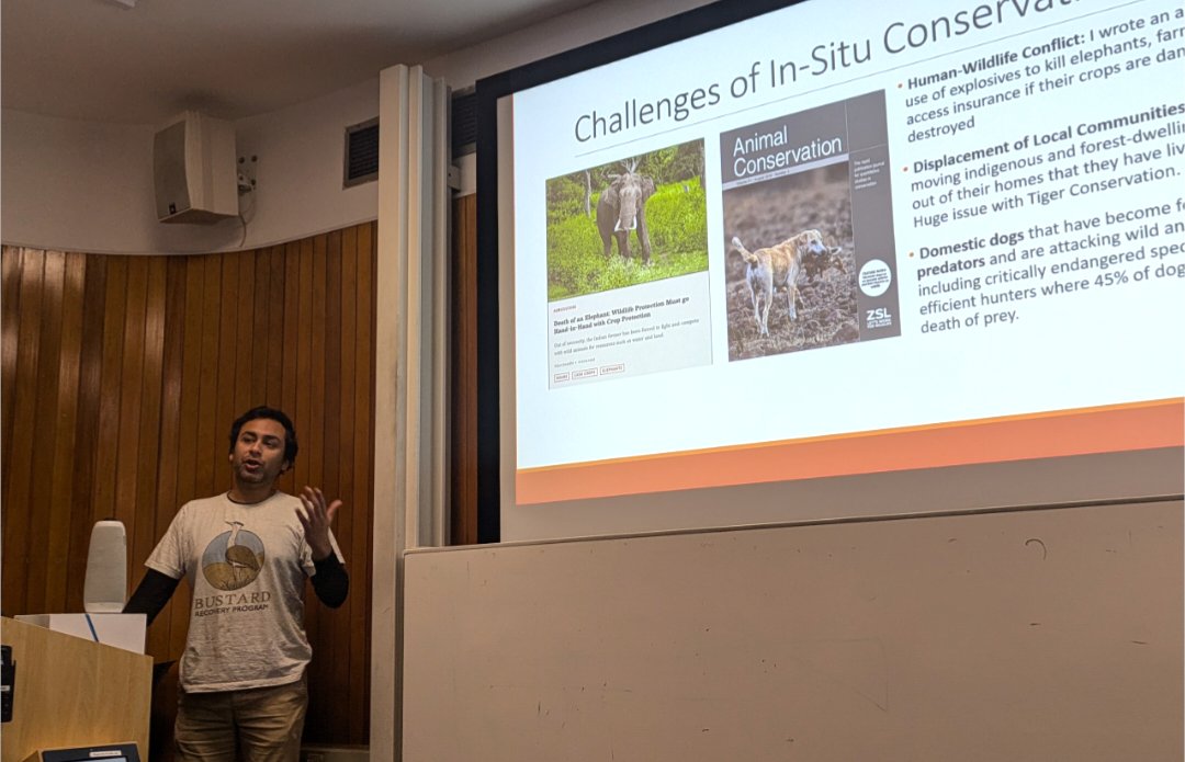 Biological Sciences (@sotonbiosci) on Twitter photo Delighted to host the first Centre for Democratic Futures <a href="/CDFUOS/">Centre for Democratic Futures</a> take over event @clarkinbonebiol today with the inspiring Arjun Awasthi @UoS_Socio_Crim talking about his work into in situ & ex situ conservation of the Indian Bustard 🥚 Huge thnx Arjun & everyone who joined! Delighted to host the first Centre for Democratic Futures <a href="/CDFUOS/">Centre for Democratic Futures</a> take over event @clarkinbonebiol today with the inspiring Arjun Awasthi @UoS_Socio_Crim talking about his work into in situ & ex situ conservation of the Indian Bustard 🥚 Huge thnx Arjun & everyone who joined!