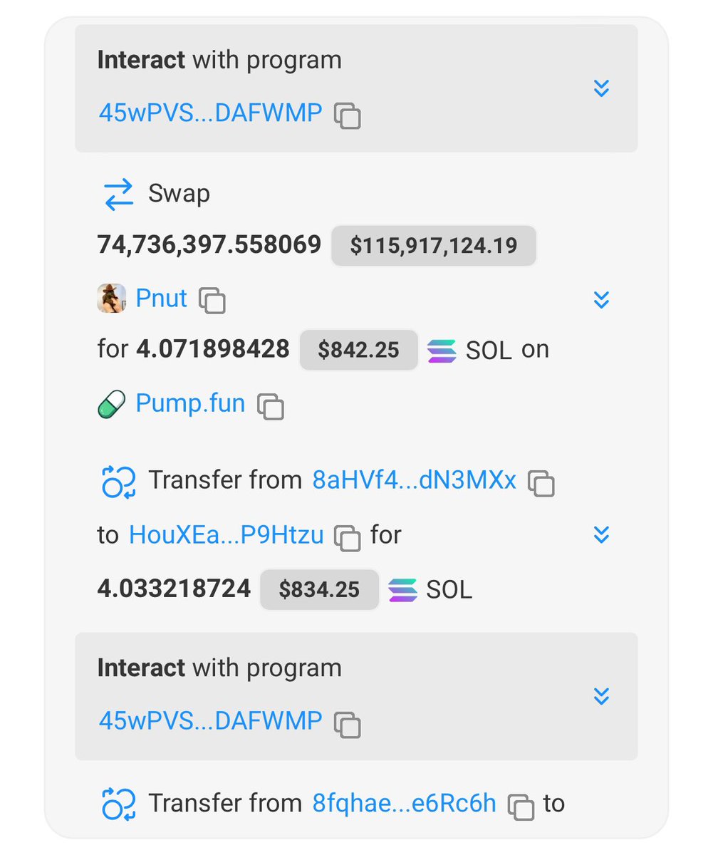 This Wallet Sold 74.7 Million tokens <a href="/pnutsolana/">PNUT - Peanut The Squirrel</a>  🐿️while it was on @pumpdotfun 💊 #PumpFun #Solana  #memecoin 😝
