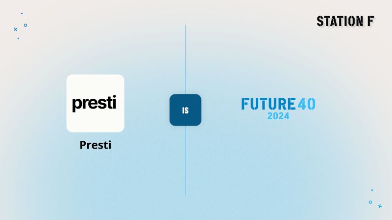 Top 4%! 🤩

So proud to announce that my little startup <a href="/presti_ai/">Presti AI</a> is now part of the prestigious Future 40, from <a href="/joinstationf/">STATION F</a>.

Every year, STATION F reveals the Future 40, its annual list of 40 best-performing startups, chosen over 1000 incubees.

LFG!