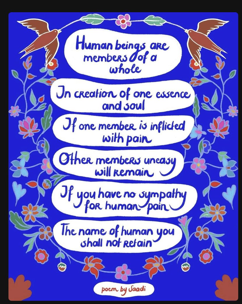 Michael Dalili (@michaeldalili) on Twitter photo A timely share by <a href="/ChaiPersian/">Chai & Conversation</a> of this rendition of a Saadi poem by Iranian artist Sara Emami A timely share by <a href="/ChaiPersian/">Chai & Conversation</a> of this rendition of a Saadi poem by Iranian artist Sara Emami