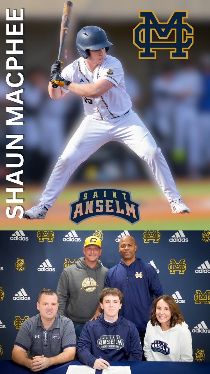 Congratulations @shaunmacphee_ of @maldencatholic Baseball on his commitment to continue his academics and athletics at St. Anselm’s, they got a great one who will bring his plus ultra to the Hawks. #lancerpride⚾️
