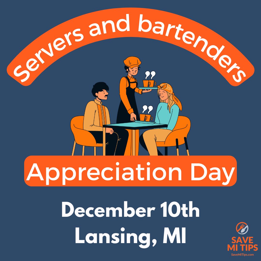 SaveMITips's tweet photo. Thank you, servers and bartenders!
Join us on December 10th to honor your hard work and dedication. This event is our way of showing appreciation for those who keep the hospitality industry thriving. We hope to see you there.
RVSP here:
https://t.co/OUA0OqnKiC https://t.co/m0G8zjUhN2
