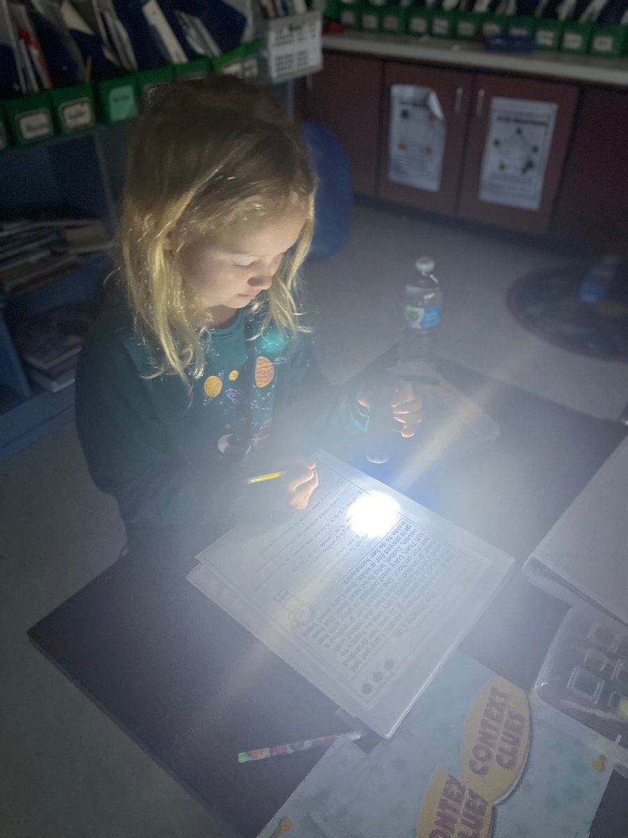 mrs_okert's tweet photo. No lights? No problem! We can make learning fun in any situation ❤️ So proud of these lead learners for staying focused and being flexible during a mini power outage today. https://t.co/kjOUQOefBm