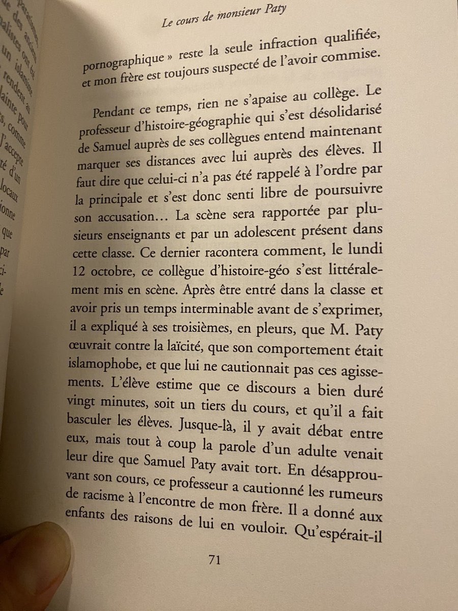 Jeff Talmant. Le prof qui a enfoncé Samuel Paty. 

Jeff Talmant. Que son nom soit connu. Couvert de honte. Maudit. 

Que les pires malheurs s’abattent sur lui.