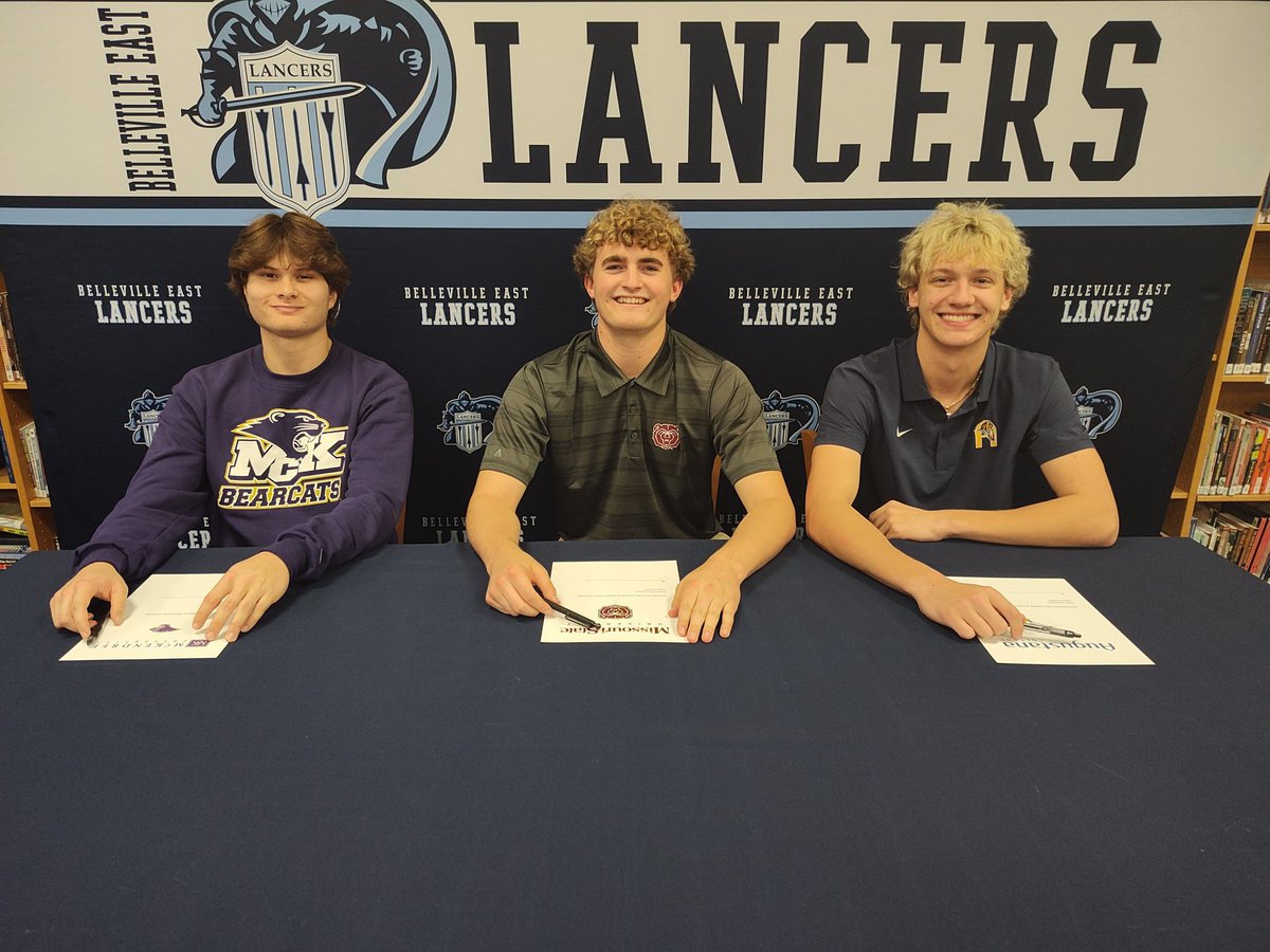 Lancer Baseball (@baseballlancers) on Twitter photo Congratulations to our seniors who make their commitments official today!
Tommy Kramkowski- Missouri State
Gabe Kashycke- Augustana College
Caden Cagas- McKendree
<a href="/BTHSEastLancers/">BellevilleEastSports</a> Congratulations to our seniors who make their commitments official today!
Tommy Kramkowski- Missouri State
Gabe Kashycke- Augustana College
Caden Cagas- McKendree
<a href="/BTHSEastLancers/">BellevilleEastSports</a>
