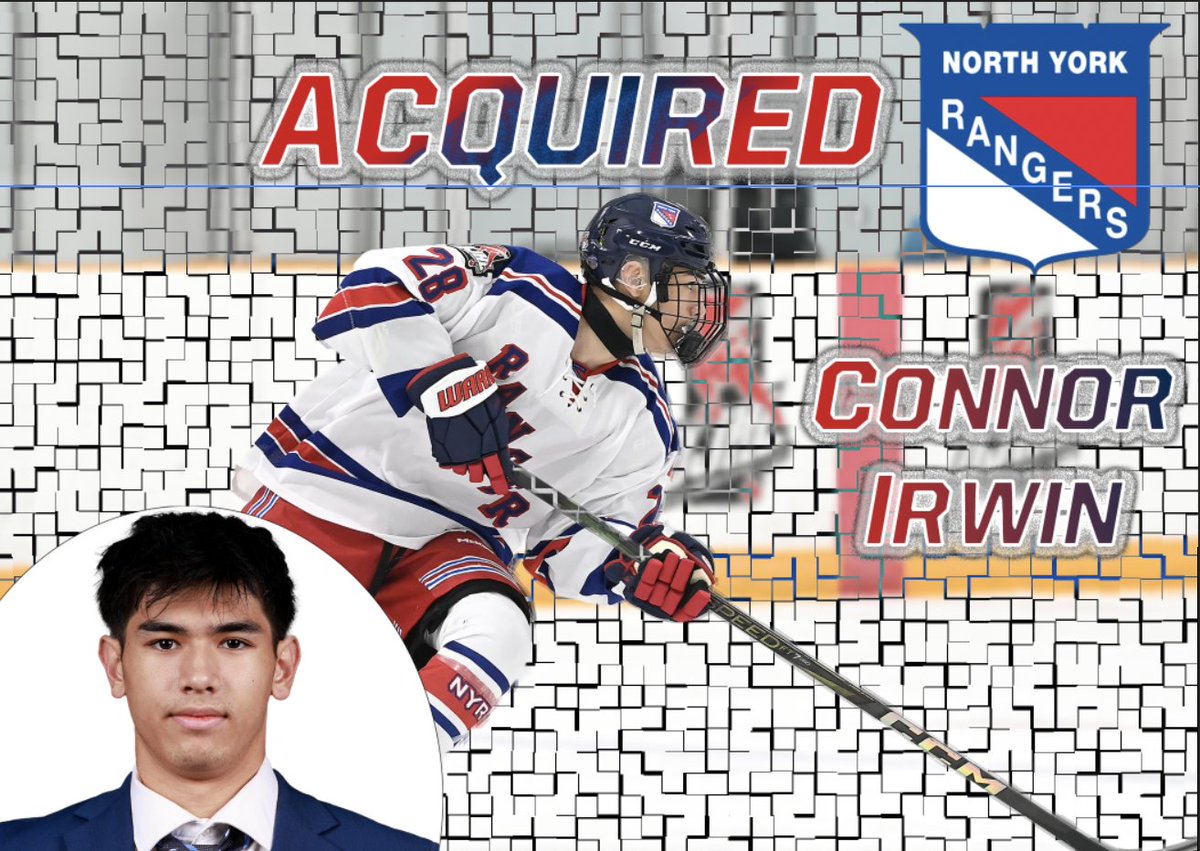 We have acquired Connor Irwin from the Pickering Panthers.

Connor made his debut with the team on Saturday and has 2 points in 2 games.