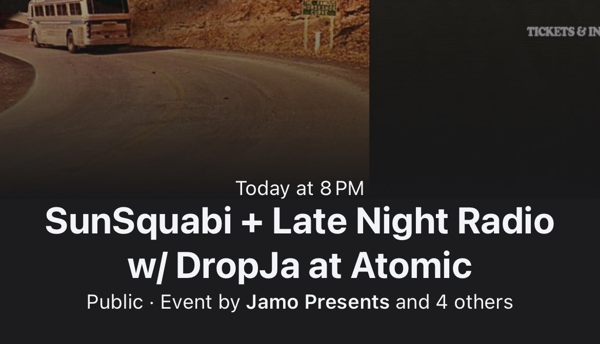 djdropja's tweet image. Looking forward to rocking with 

@SunSquabi &amp;amp; @l8nightradio 

TONIGHT! Atomic, ( Grove STL ) 8:00pm

S/O All The Crews &amp;amp; Also @philosrecords 🔥🍾