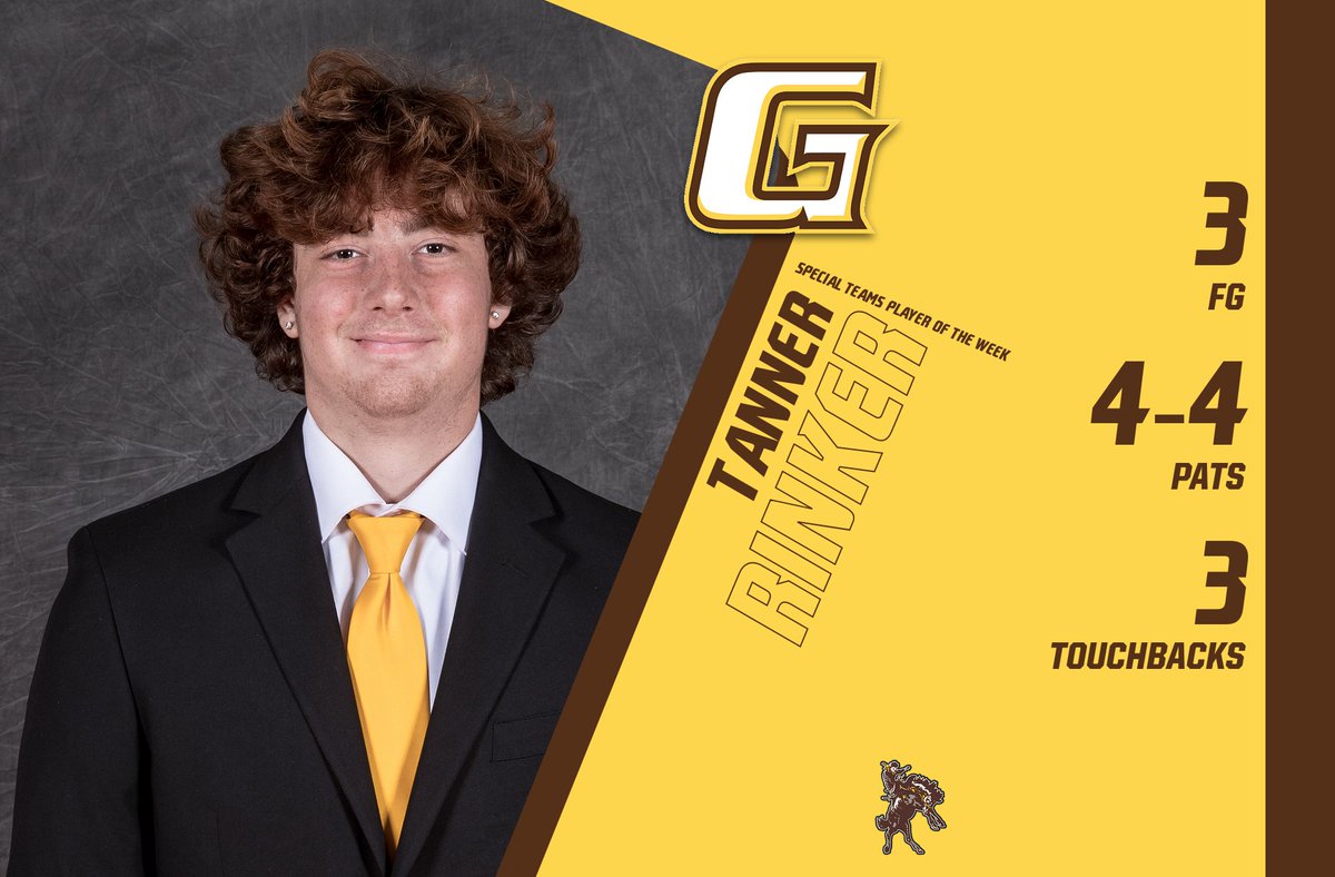 Broncbuster Athletics (@sportsbuster) on Twitter photo Congratulations to Tanner Rinker for earning KJCCC Special Teams Player of the Week!
<a href="/GCCC_FOOTBALL/">Broncbuster Football</a>
Link: kjccc.org/sports/fball/2… Congratulations to Tanner Rinker for earning KJCCC Special Teams Player of the Week!
<a href="/GCCC_FOOTBALL/">Broncbuster Football</a>
Link: kjccc.org/sports/fball/2…