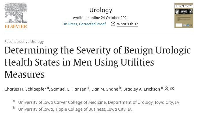 University of Iowa Urology (@uiowa_urology) on Twitter photo New in <a href="/urogoldjournal/">Urology Gold Journal</a>: <a href="/UIowa_urology/">University of Iowa Urology</a> urologists worked with researchers from <a href="/TippieIowa/">Tippie College of Business</a> to use economic principles to help explain disease burden: buff.ly/4fpTxJk
<a href="/baerickson29/">Bradley A. Erickson</a> <a href="/dshane4/">Dan Shane</a> New in <a href="/urogoldjournal/">Urology Gold Journal</a>: <a href="/UIowa_urology/">University of Iowa Urology</a> urologists worked with researchers from <a href="/TippieIowa/">Tippie College of Business</a> to use economic principles to help explain disease burden: buff.ly/4fpTxJk
<a href="/baerickson29/">Bradley A. Erickson</a> <a href="/dshane4/">Dan Shane</a>