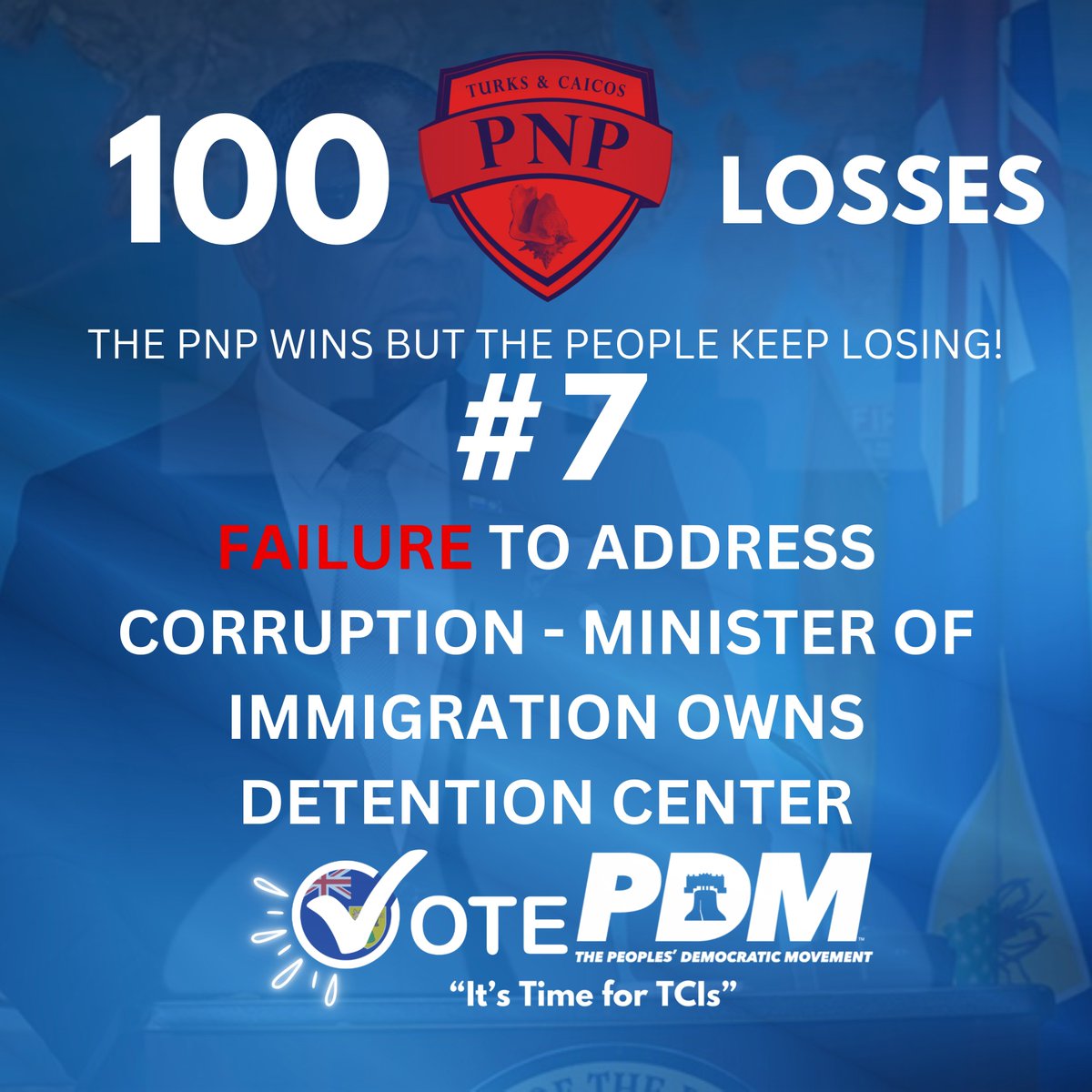 PDM_TCI's tweet photo. They don’t rep the 649 they just want to give the people a 6 “4” a 9, but Mr Premier your timer is running. VOTE PDM 💙🔔 https://t.co/nkIN2ulXVX