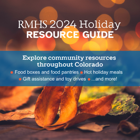 human_mountain's tweet photo. Our annual RMHS Holiday Resource Guide lists various community resources across Colorado, from food assistance and hot holiday meals to access to holiday gifts and other critical resources.

Explore the RMHS Holiday Resource Guide here:
https://t.co/PelRcz8FDi https://t.co/rjEDUkyJvz