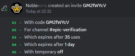 Noble Practice Server tweet media