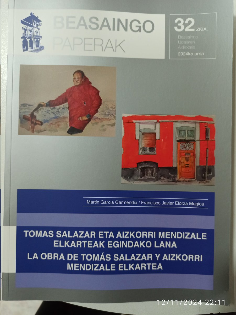 Gaur, Igartzako jauregian Beasaingo Udalak argitaratutako eta Lemniskata bultzatutako liburua aurkeztu dugu egileak diren Martín García eta Patxi Elorzarekin, eta Tomás Salazarren sendikoekin batera