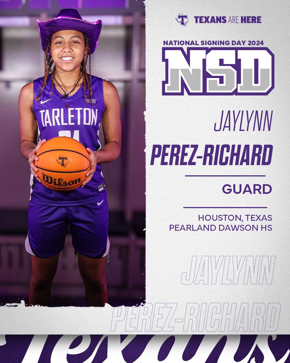 Houston…we’ve got a 𝐆𝐑𝐄𝐀𝐓 guard! 💜

Excited to have Pearland Dawson High School guard and Houston native Jaylynn Perez-Richard as a Texan! 🤠