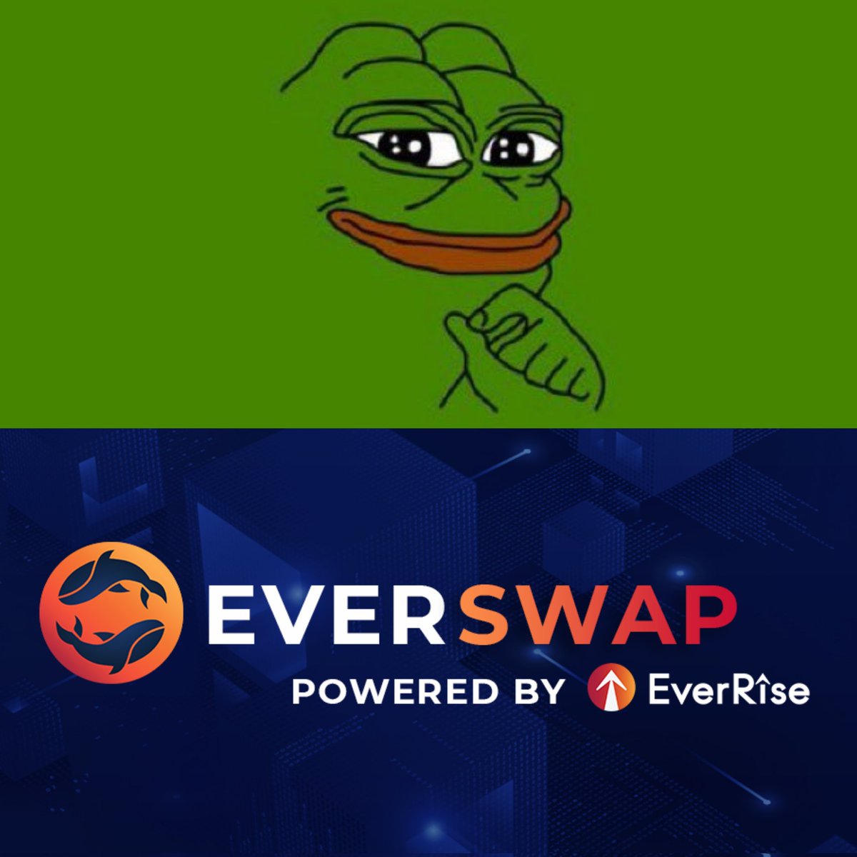 Just so you know, <a href="/pepecoineth/">Pepe</a> is listed in #EverSwap by <a href="/EverRise/">EverRise</a>

You can safely buy and/or sale your $PEPE tokens.

v3app.everrise.com/everswap/

#EverRise <a href="/EverRise/">EverRise</a> $Rise 
#PepeCoin #PEPE #PepeArmy