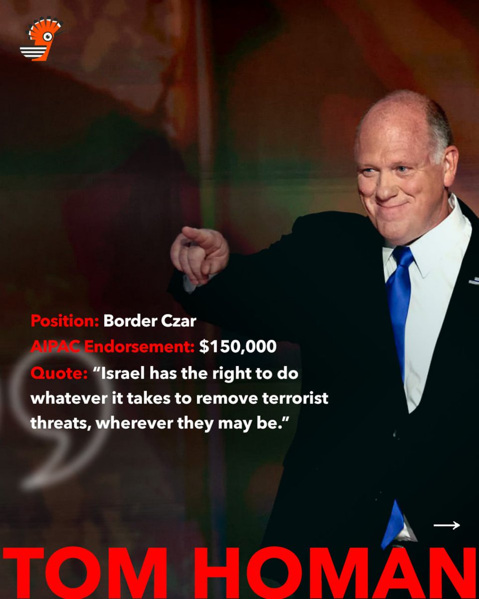 Azadar04's tweet photo. Trump's new administration is packed with AIPAC-backed figures who’ve made troubling statements about Palestine. Here’s a look at their funding, positions, and quotes that reveal their stance.
#TrumpAdmin #AIPAC #Palestine #MiddleEastPolicy #Endorsements #AntiPalestine https://t.co/W2pTaMHfxl