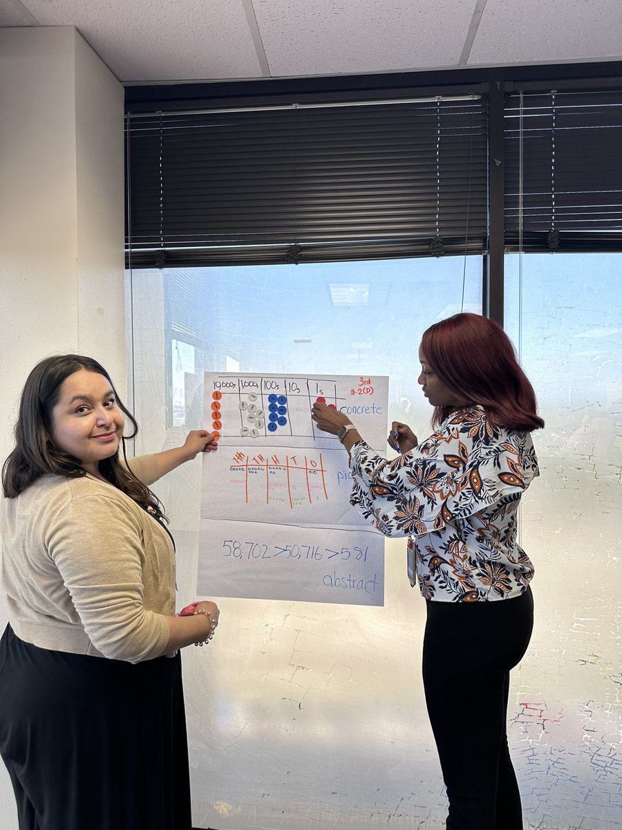 chuckyviernes's tweet photo. Bishop Arts STEAM 2nd and 3rd grade teachers creating a progression from concrete representation to abstract.  Committed to excellence and student success. #DallasMathAcademies, @BishopArtsSTEAM @LourdesGarduno3 https://t.co/mir7Wz3iRc