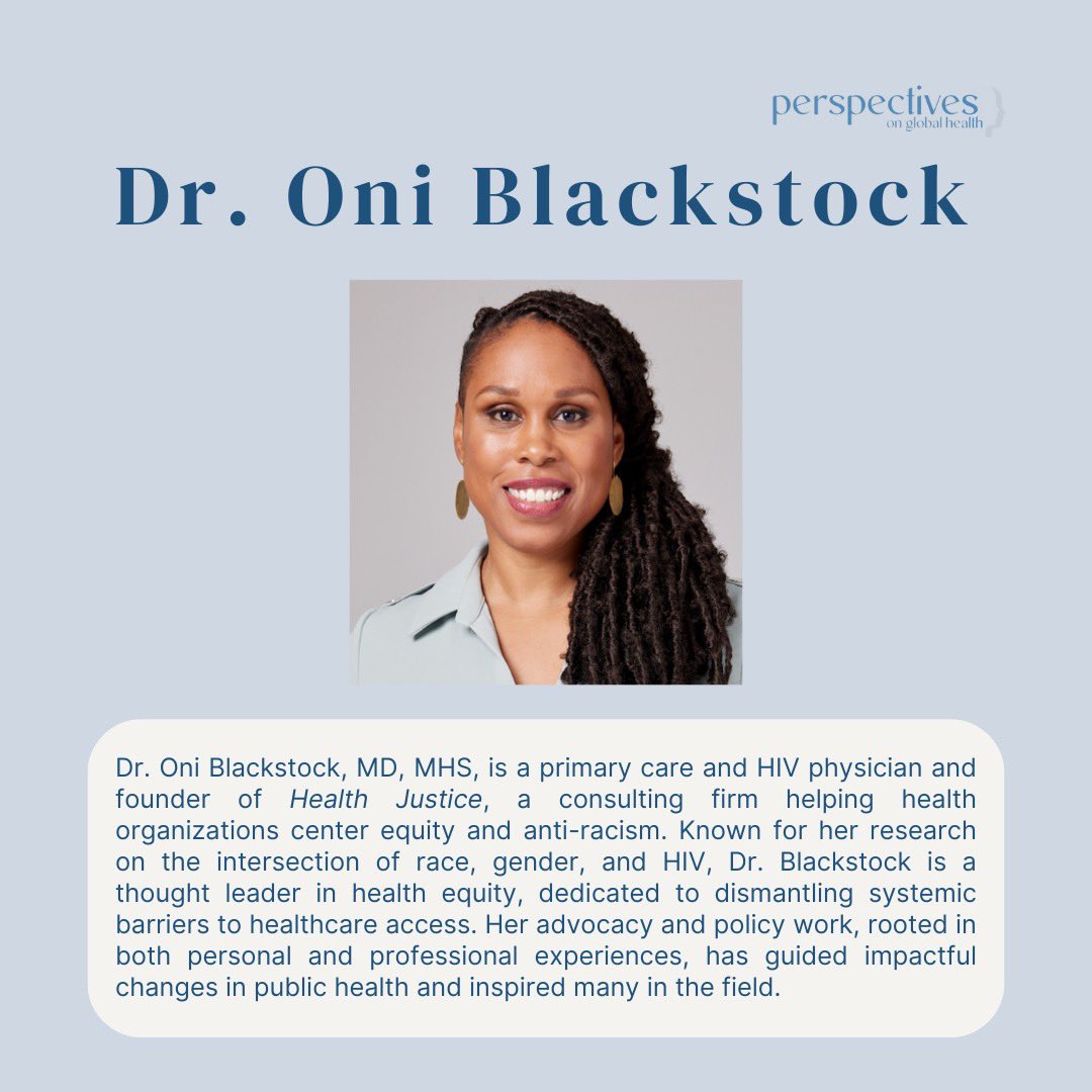 Dr. Oni Blackstock's insights serve as a powerful reminder of the vital role that health equity plays in shaping a just and inclusive healthcare system.
Don't miss your chance to see her live at McGill's Global Health Night 
November 21, 2024.

#globalhealth #globalhealthequity