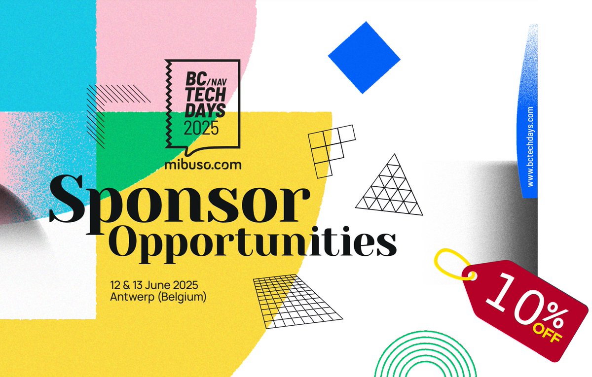 #BCTechDays '25, edition 13, is scheduled for 12 &amp; 13 June 2025, in Antwerp (Belgium). 

Our sponsor opportunities brochure can be found via this link: mibu.so/sponsoring25

📢 If we can invoice you in 2024, you’ll receive a discount of 10% on the sponsor package price.