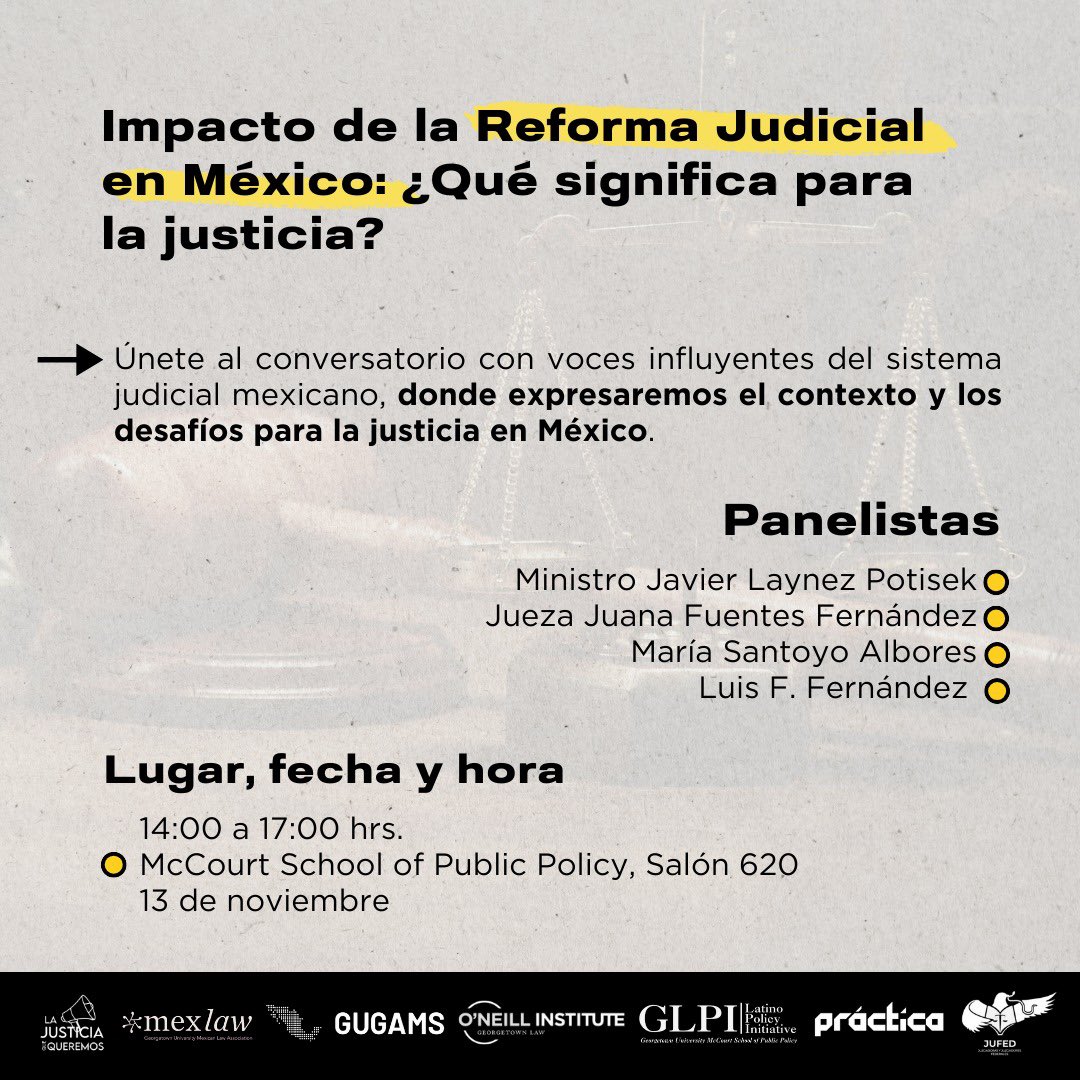 ¿Qué significa la Reforma Judicial para la justicia en México? 

Formaré parte dé este panel en The McCourt School of Public Policy de Georgetown University. 

Es fundamental que la voz de la juventud sea central en el diálogo sobre el futuro del país.

#G24XElFuturo