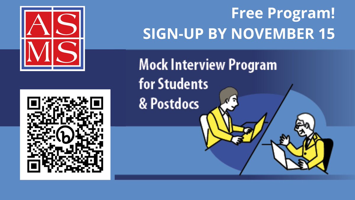 Am Soc for Mass Spec (@asmsnews) on Twitter photo Did you know <a href="/asmsnews/">Am Soc for Mass Spec</a> offers a FREE Mock Interview Program? Sign up by Nov 15 to be an interviewee (job seeker) or interviewer (from any career sector & stage).
More info & sign-up form:
asms.org/member-center/ā¦
#TeamMassSpec <a href="/FemalesInMS/">Females in Mass Spectrometry (FeMS)</a> Did you know <a href="/asmsnews/">Am Soc for Mass Spec</a> offers a FREE Mock Interview Program? Sign up by Nov 15 to be an interviewee (job seeker) or interviewer (from any career sector & stage).
More info & sign-up form:
asms.org/member-center/ā¦
#TeamMassSpec <a href="/FemalesInMS/">Females in Mass Spectrometry (FeMS)</a>