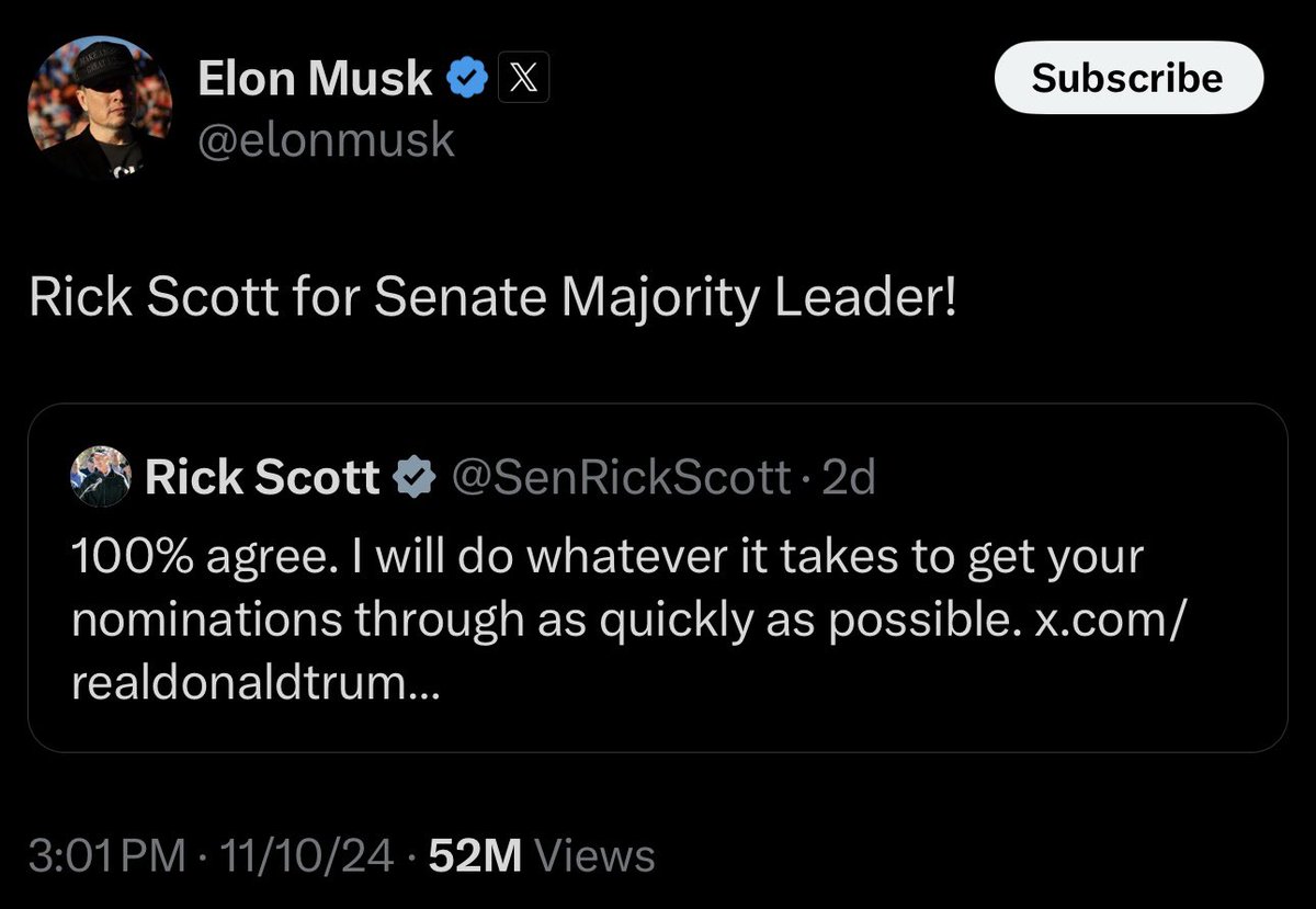 RonFilipkowski's tweet photo. Elon’s journey through the Senate Majority election. https://t.co/QrasLnzCtJ