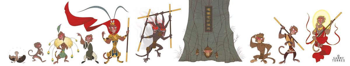 LondonJack12237's tweet photo. More Fantastic Xiyouji Artwork of Our Chinese Buddhist Monk &amp; his 3 Yaoguai Disciples by Other Great Artists! (2/2)
1) SammyTorres [DeviantArt]
2) Zhengyucong [DeviantArt]
3) 渣渣七 [Barzard Neo - ArtStation]
4) Concept Art by 田晓鹏 (Tian Xiaopeng)
#JttW #SWK #TSZ #ZBJ/#ZWN #SWJ https://t.co/YBnUyRaM83