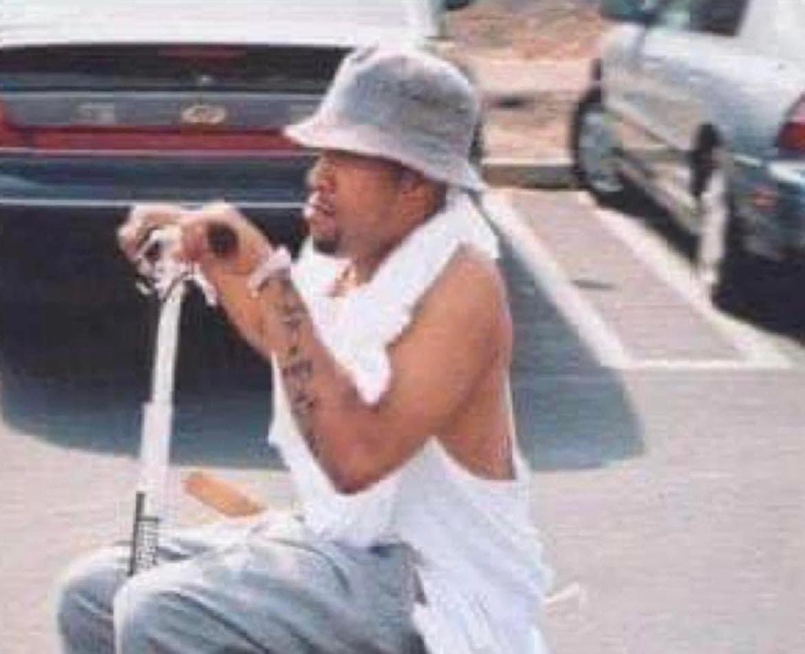 Me on Christmas Day riding the scooter they gave to my nephew: