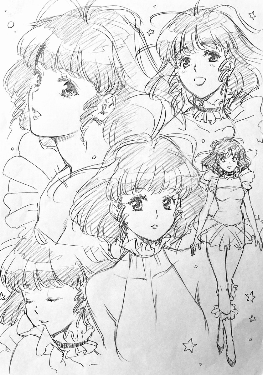 ラフ描き、クリィミーマミ

かわいく描きたいんだが、どうしてもあざとくなる😓 
