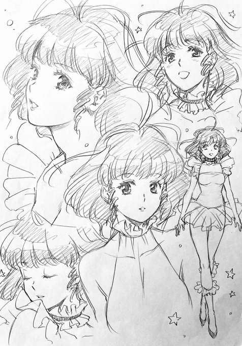 ラフ描き、クリィミーマミ

かわいく描きたいんだが、どうしてもあざとくなる😓 