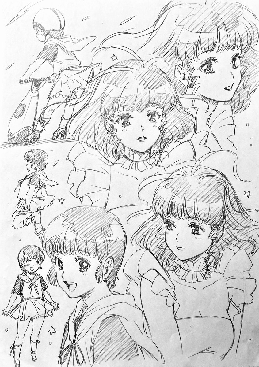 ラフ描き、クリィミーマミ

かわいく描きたいんだが、どうしてもあざとくなる😓 